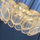 Suspension lamp chandelier ceiling light Aluminium plexi raak septiem B-1205 1960