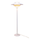 Lampadaire danois en blanc avec accent orange par Jeka Metaltryk, 1970s