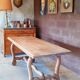 Rustic oak table.