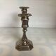 Large silver-plated metal three-light candlestick