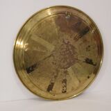 Vintage brass Moroccan tray