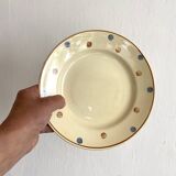 Assiettes plates  anciennes  à pois Sarreguemines