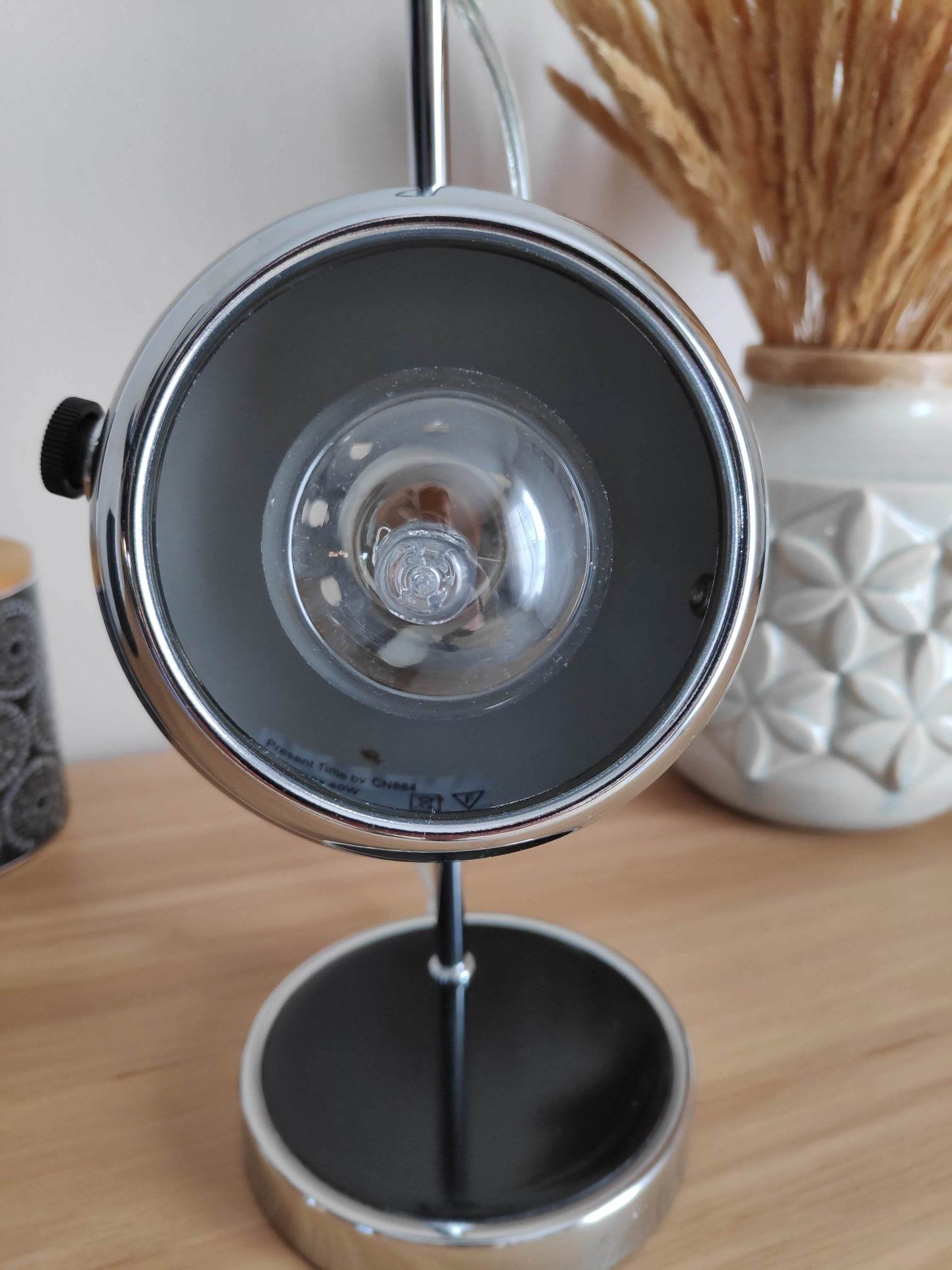 Vintage black eye ball desk lamp