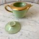 Duo of teapot and green milk pot sage 50s