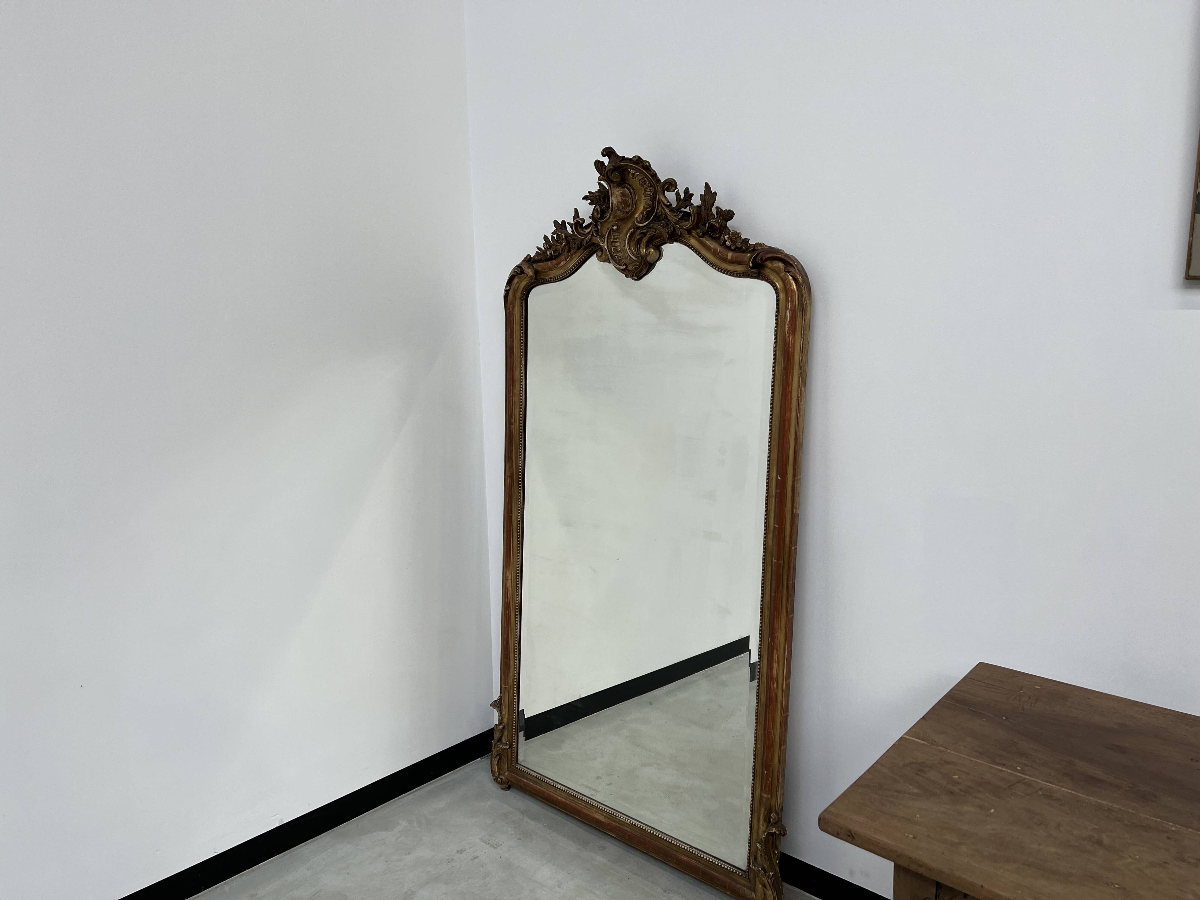 Large 19th century louis xv style mirror