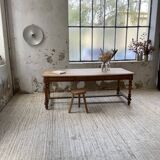 2m walnut drapery farm table