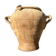 Ancient terracotta pottery jar from the 19th century.