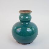 Petit vase ancien en céramique bleue