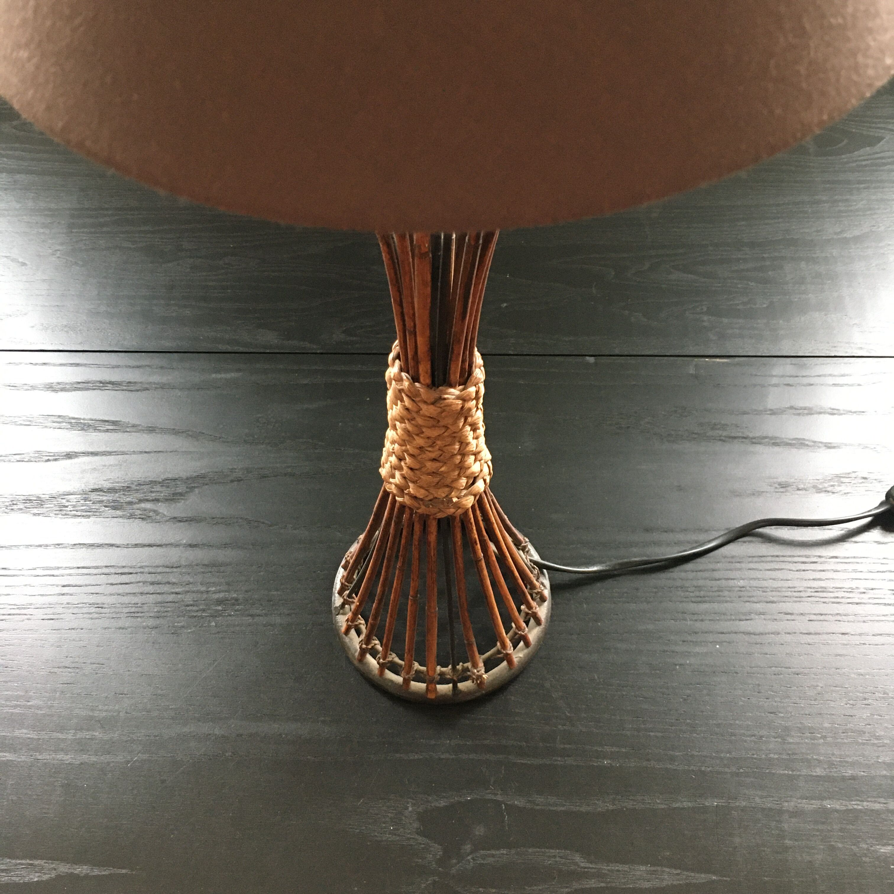 Lampe rotin et corde
