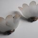 Pair of wall lamps "lotus flower"