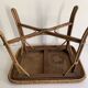 Table basse ancienne en rotin et bambou, 1950