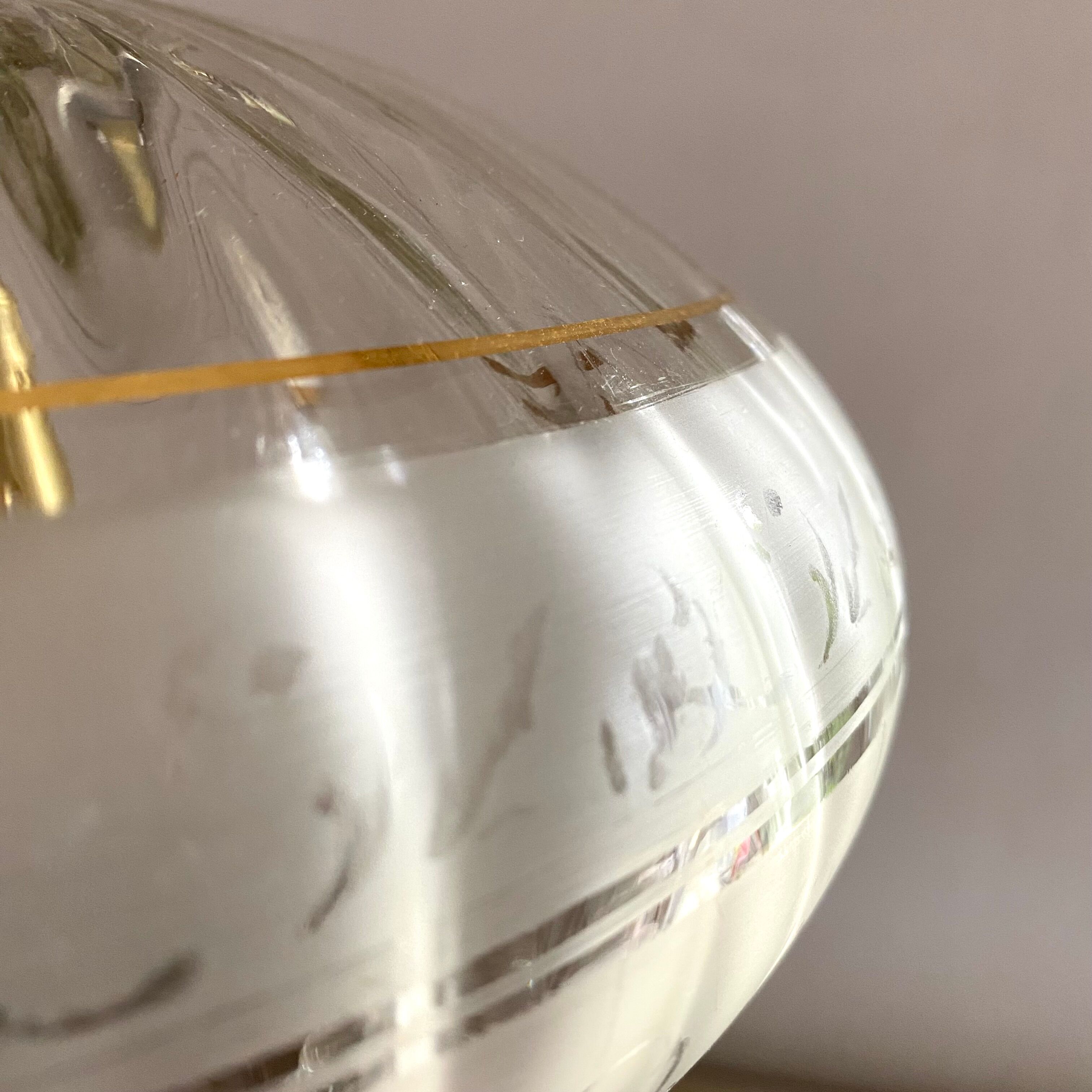 Suspension in glass and gilded metal 60s