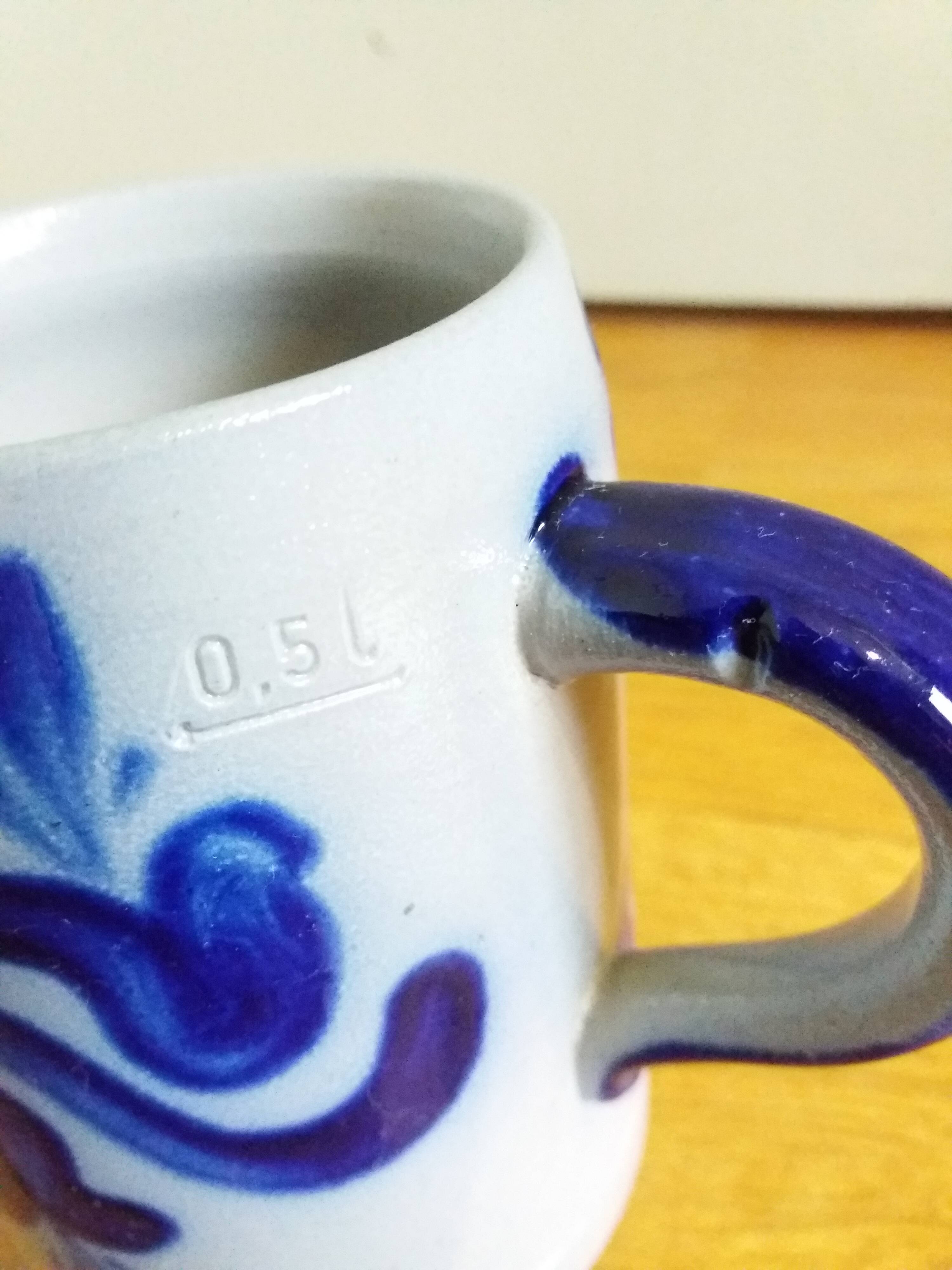 Mug cup stoneware with Alsace salt