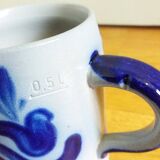 Mug tasse chope en grès au sel d’Alsace