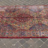 Handmade persian carpet kirman 373 x 178