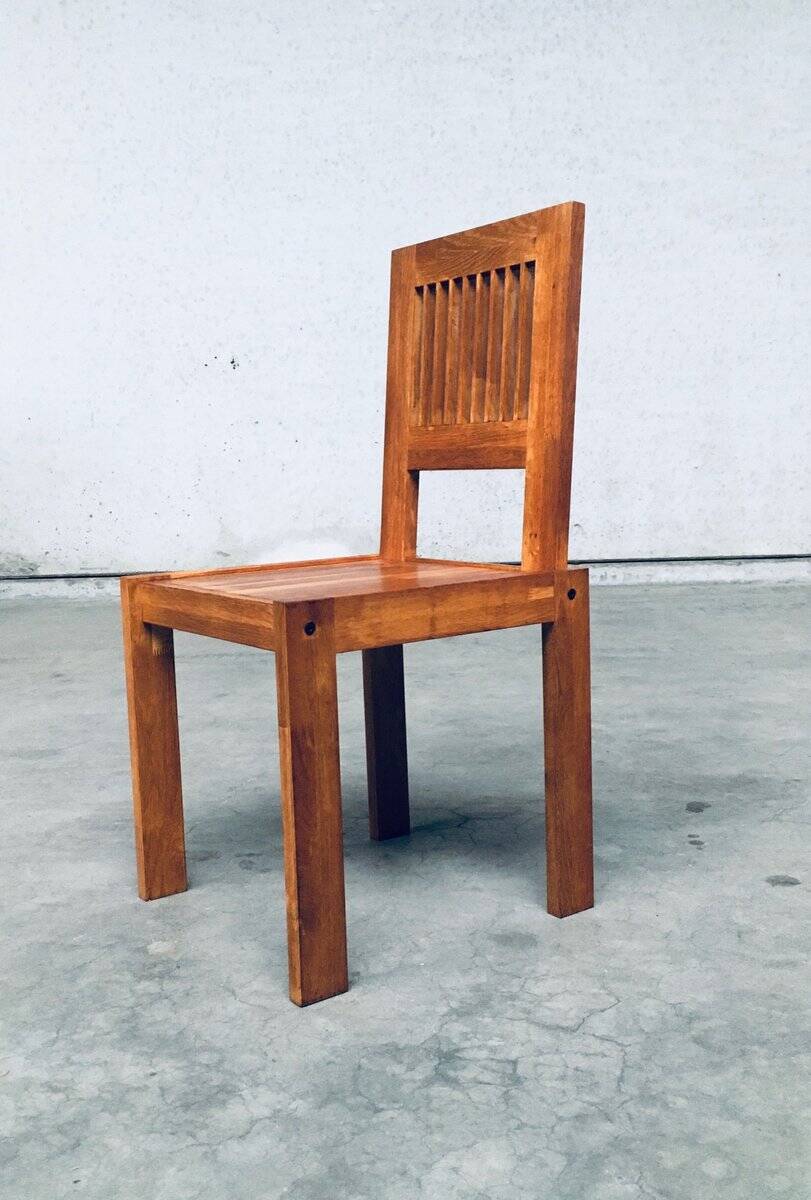 Postmodern Teak Side Chair, France, 1990s