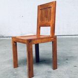 Postmodern Teak Side Chair, France, 1990s