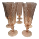 Series of 8 champagne flutes "Rosaline"