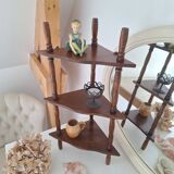Vintage wooden corner shelf