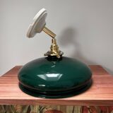 Green opaline wall light