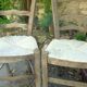Lot 4 chaises paillées