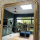 Large mirror 200/150cm Louis-Philippe 19th century, mercury glass overmantel for fireplace.