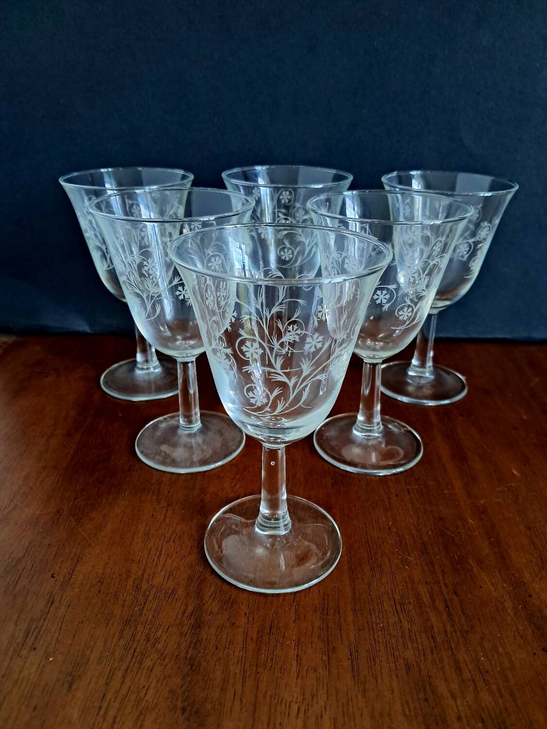 6 verres à vin enghien luminarc années 50/60