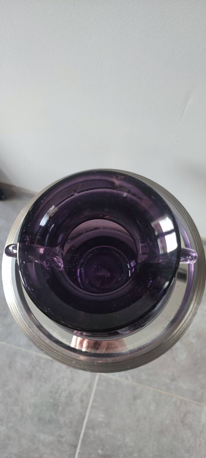 Vintage Italian vase in blown art glass