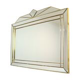 Large faceted deknudt mirror xl hollywood regency design