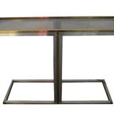 Steel and Brass Console Table by Bonci, Italy, 1970s
