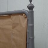 Large bamboo-style wooden cheval mirror, 19th century, Napoleonic II period.