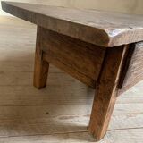 Table basse de ferme rustique ancienne en chêne