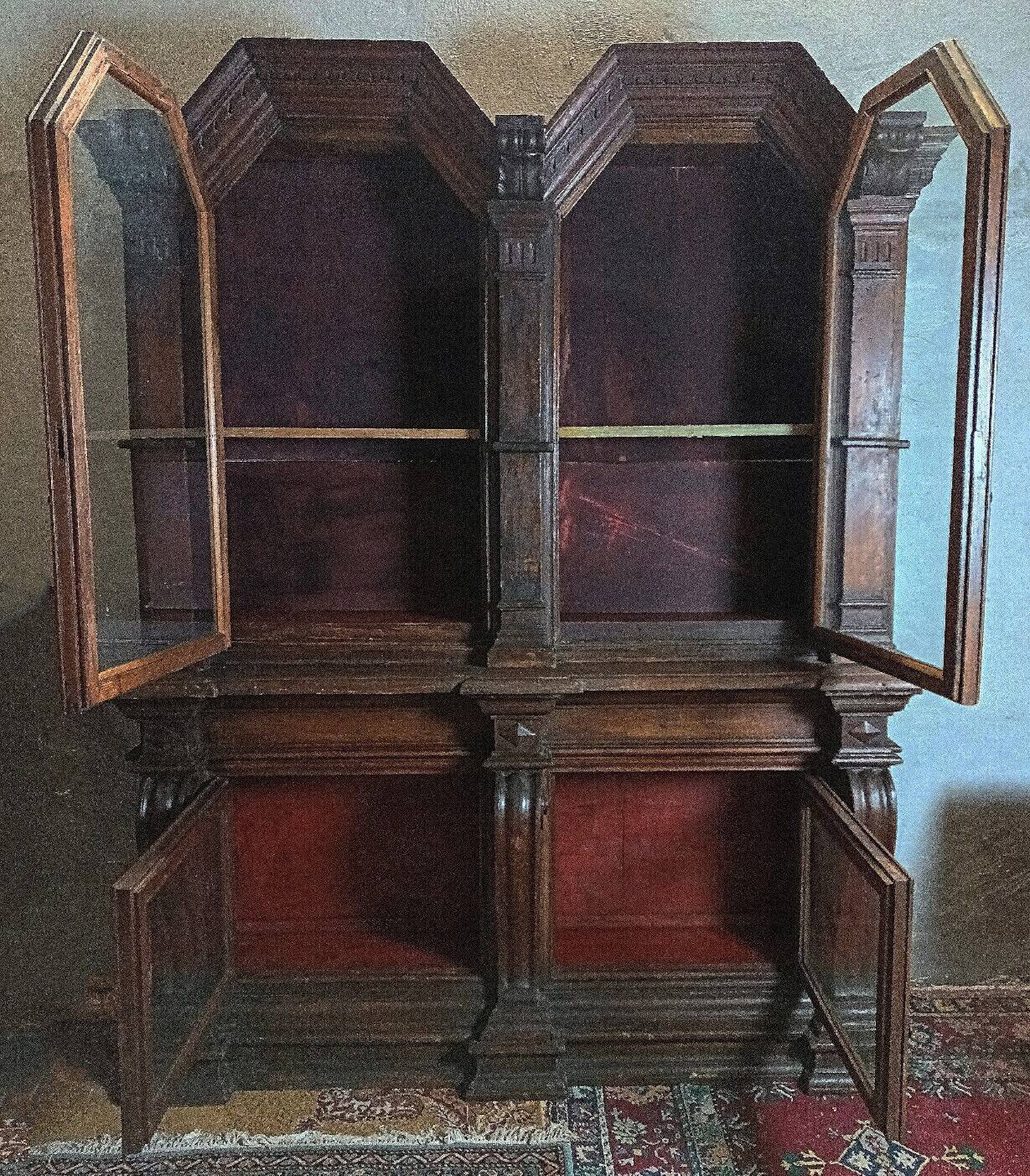 Empire style trade furniture bookcase in solid pine