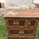Storage unit, vintage icebox unit, wooden and zinc fridge unit, bar