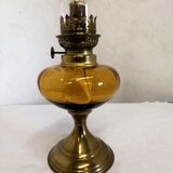 Smoked glass kerosene lamp