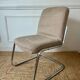 Armchair, chrome and fabric chair, 1970