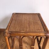 Bedside rattan table