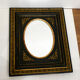Napoleon III black oval mirror - 69x59cm