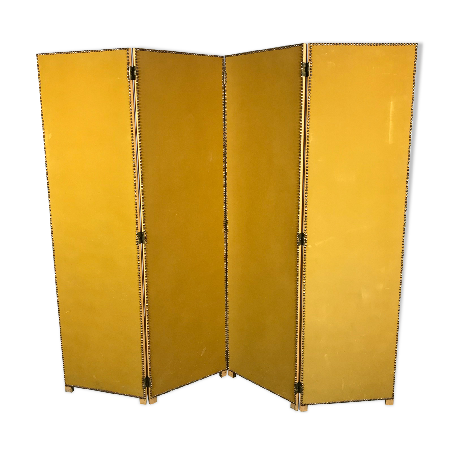 4-leaf ochre velvet screen