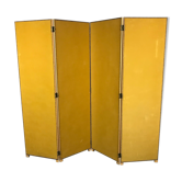 Paravent en velours ocre 4 feuilles