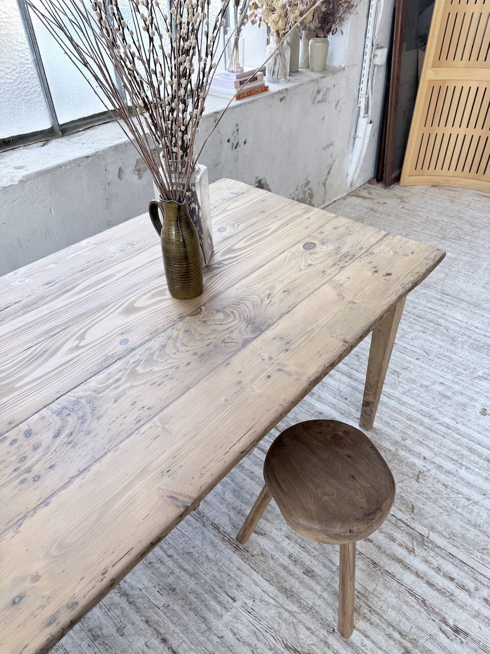 1950 pine farmhouse table 2m