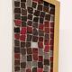 Vintage asymmetrical mirror with mosaic germany 1950