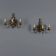 Antique bronze wall sconces with 3 lights, decorations from Italy, 20th century.