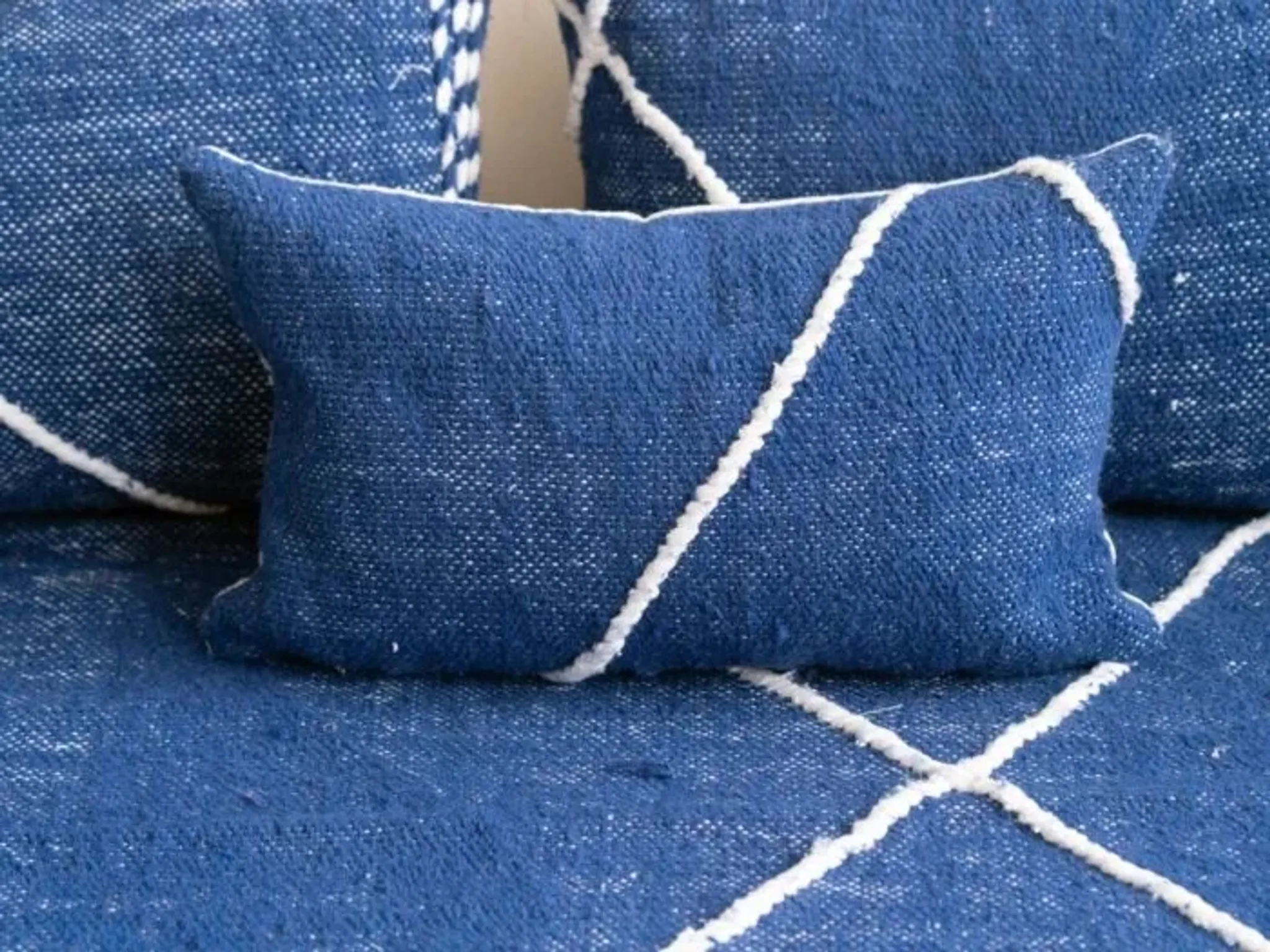 Tapis kilim marocain bleu