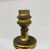 Vintage brass table lamp base in faux bamboo, 1970's