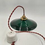 Green opaline pendant light