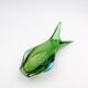 Murano vase Flavio Poli Sommerso Emerald Green Yellow Turquoise 26cm