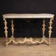 Console laquée et dorée italienne de style éclectique du 20e siècle
