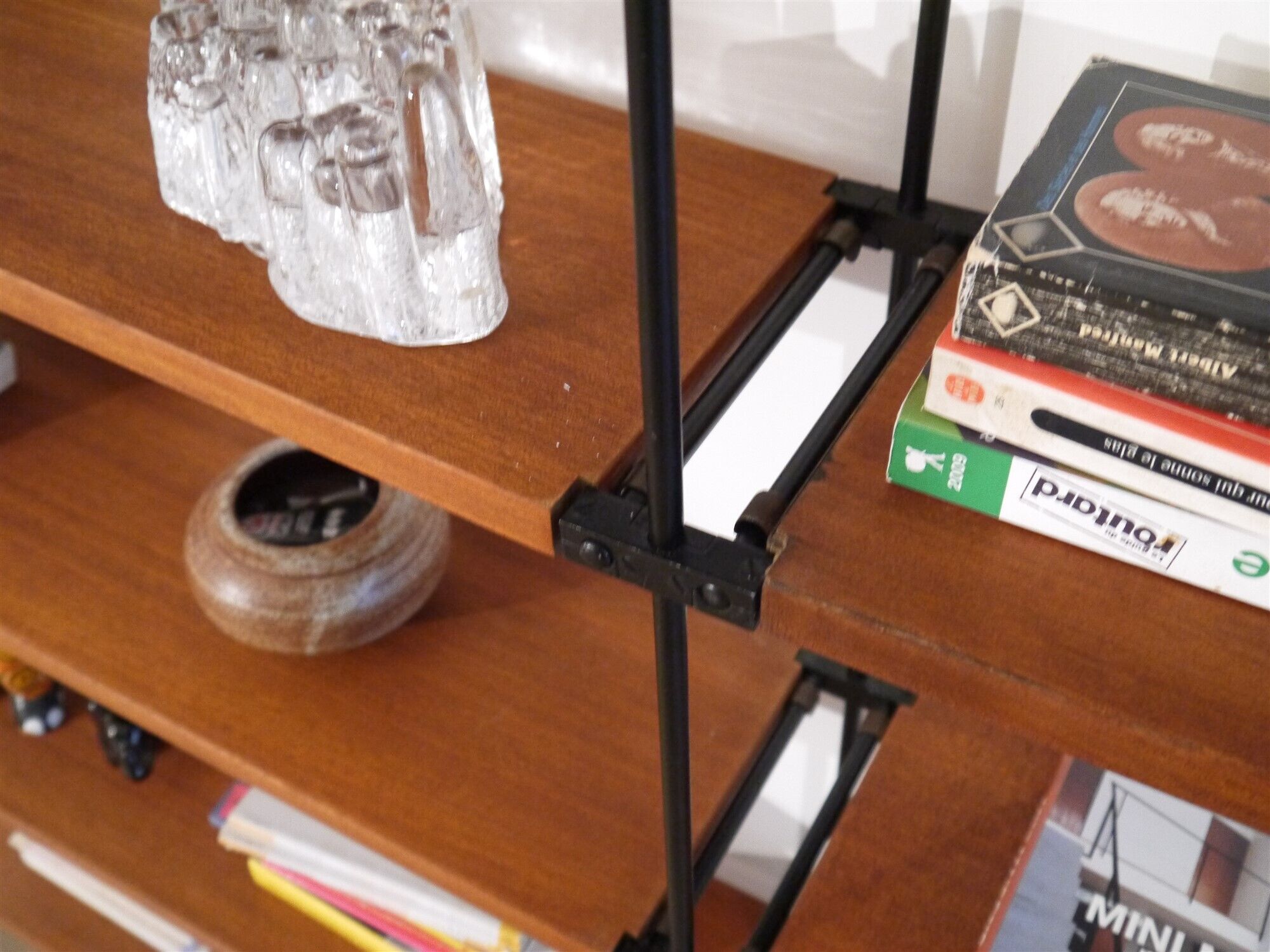 Vintage shelves in teak and metal 1960