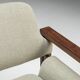 Fauteuil lounge en wengé de milieu de siècle
